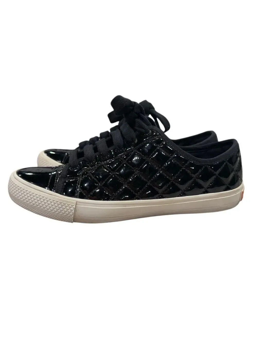 Tory Burch Sneakers Black Quilted 7.5